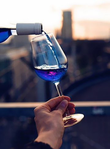 blue wine