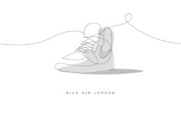 one line sneaker drawing